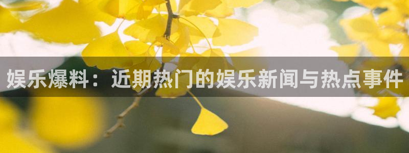 大发快三官网彩神：娱乐爆料：近期热门的娱乐新闻与热点事件