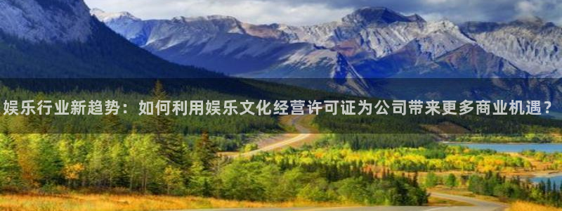 彩神ii官网：娱乐行业新趋势：如何利用娱乐文化经营许可证为公司带来更多商业机遇？