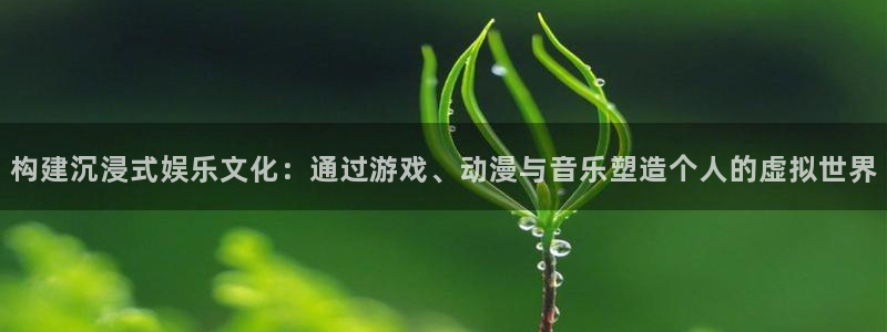 彩神vi：构建沉浸式娱乐文化：通过游戏、动漫与音乐塑造个人的虚拟世界