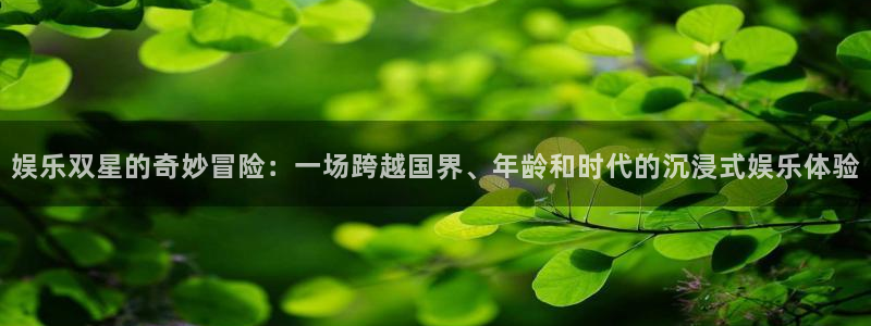 彩神邀请码是多少：娱乐双星的奇妙冒险：一场跨越国界、年龄和时代的沉浸式娱乐体验